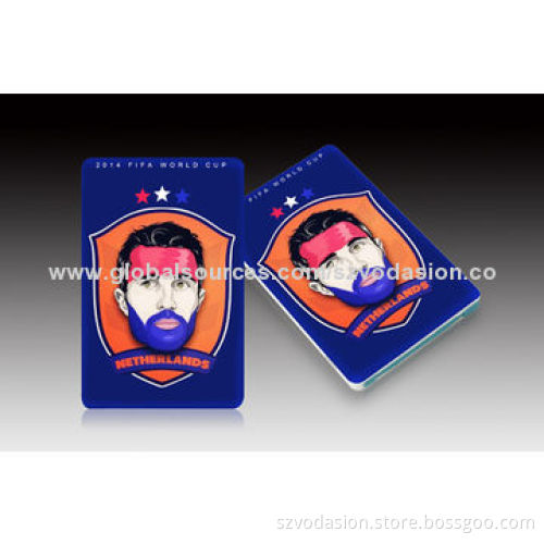 2014 New Design World Cup Name Card 2,500mAh Power Banks for iPhone/iPad/iPod